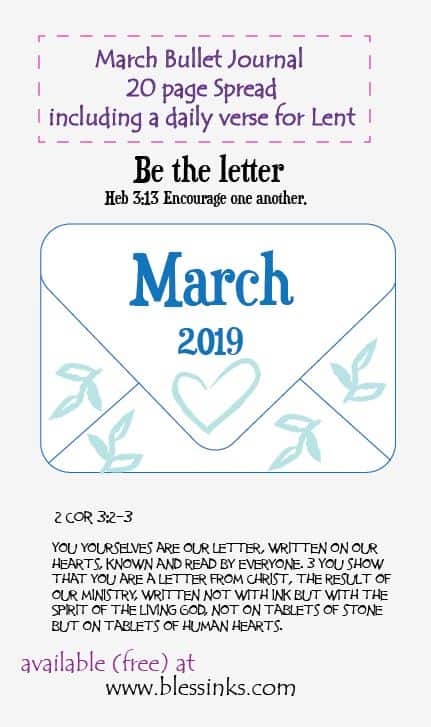 March Bullet Journal now available