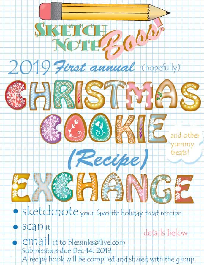 Christmas Cookie Sketchnote Recipe Exchange Book