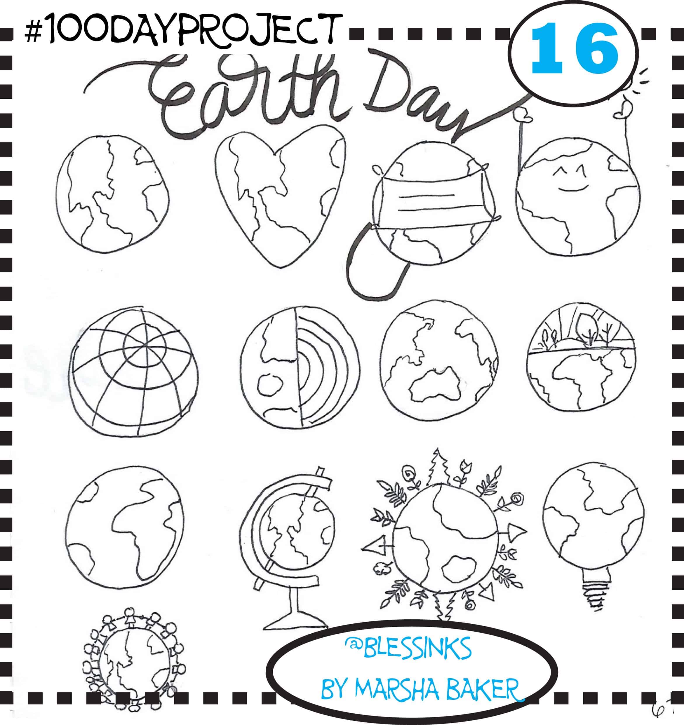 #the100DayProject  ICONOLOGY – Day 10-16