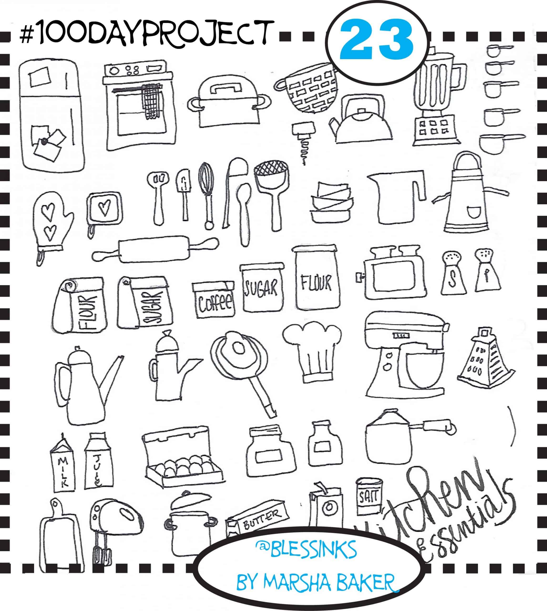 #The100DayProject – Icons Days 17-23