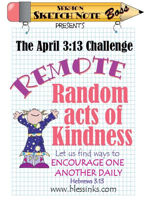 April Sketchnote Challenge: REMOTE Random Acts of Kindness